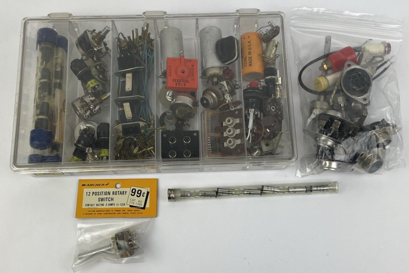 Huge Lot KLIXON Limit Switches Cessna Instrument Panel Parts Sprague RCA + LOOK