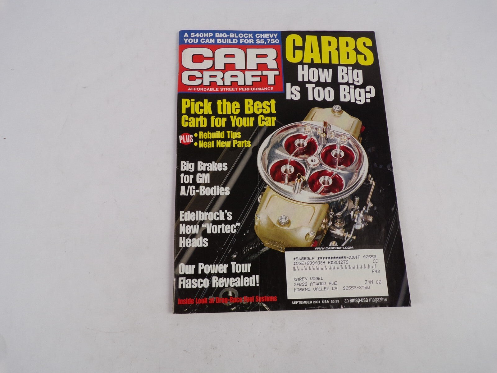 September 2001 Car Craft Carbs How Big Is Too Big Pick The Best Carb For Car