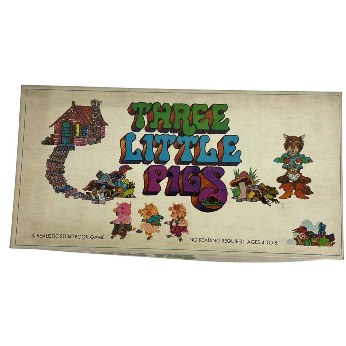 VNTGE Selchow & Righter 1971 - Three Little Pigs Realistic Storybook Board Game