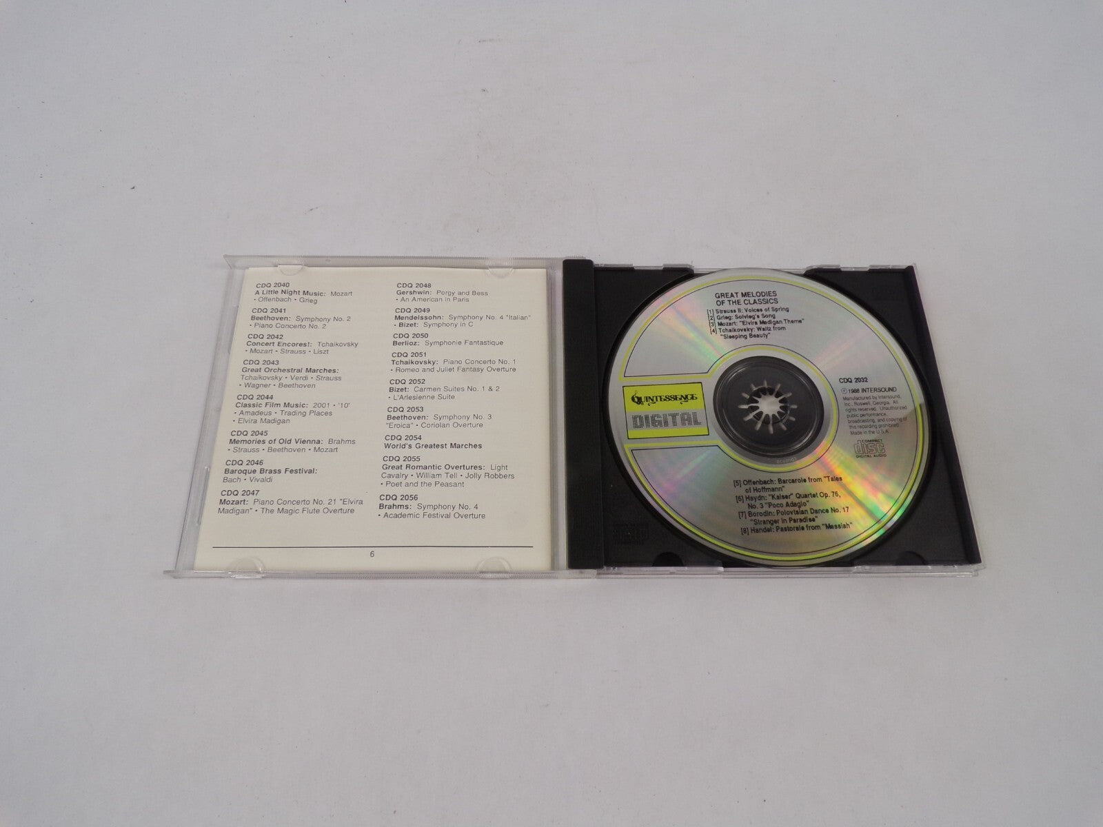 Great Melodies Of The Classics Grieg Tchaikovsky Strauss Mozart aJ.Strauss CD#71