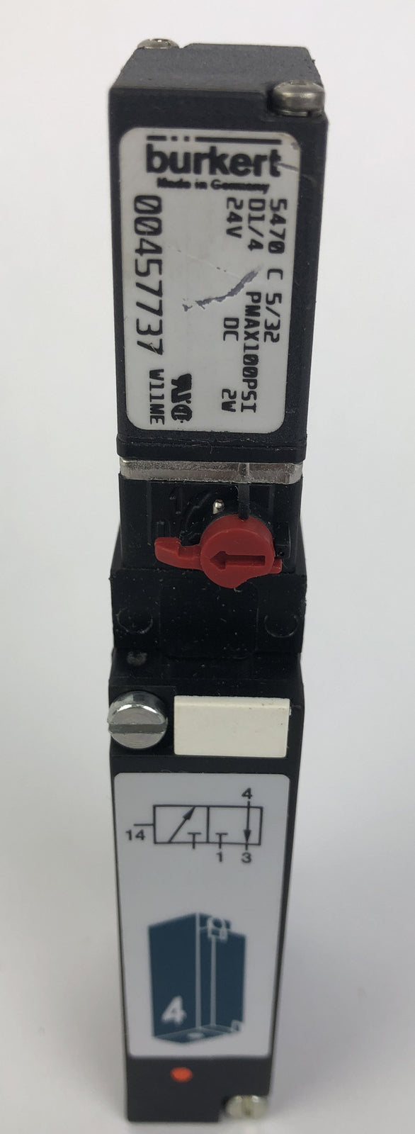 BÜRKERT TYPE 5470 SOLENOID VALVE FOR PNEUMATICS 24V PMAX100PSI - LOOK