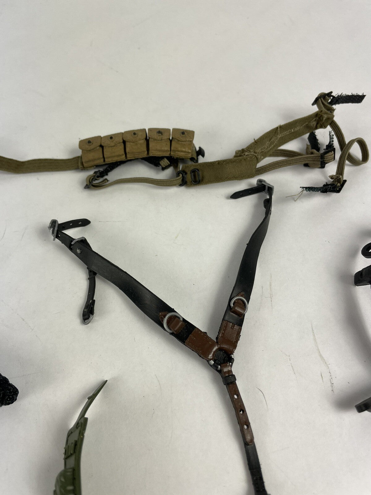 LOT OF 17 VTG 90s GI Joe Belt accessory harness ammo pouch suspender 12" Figures