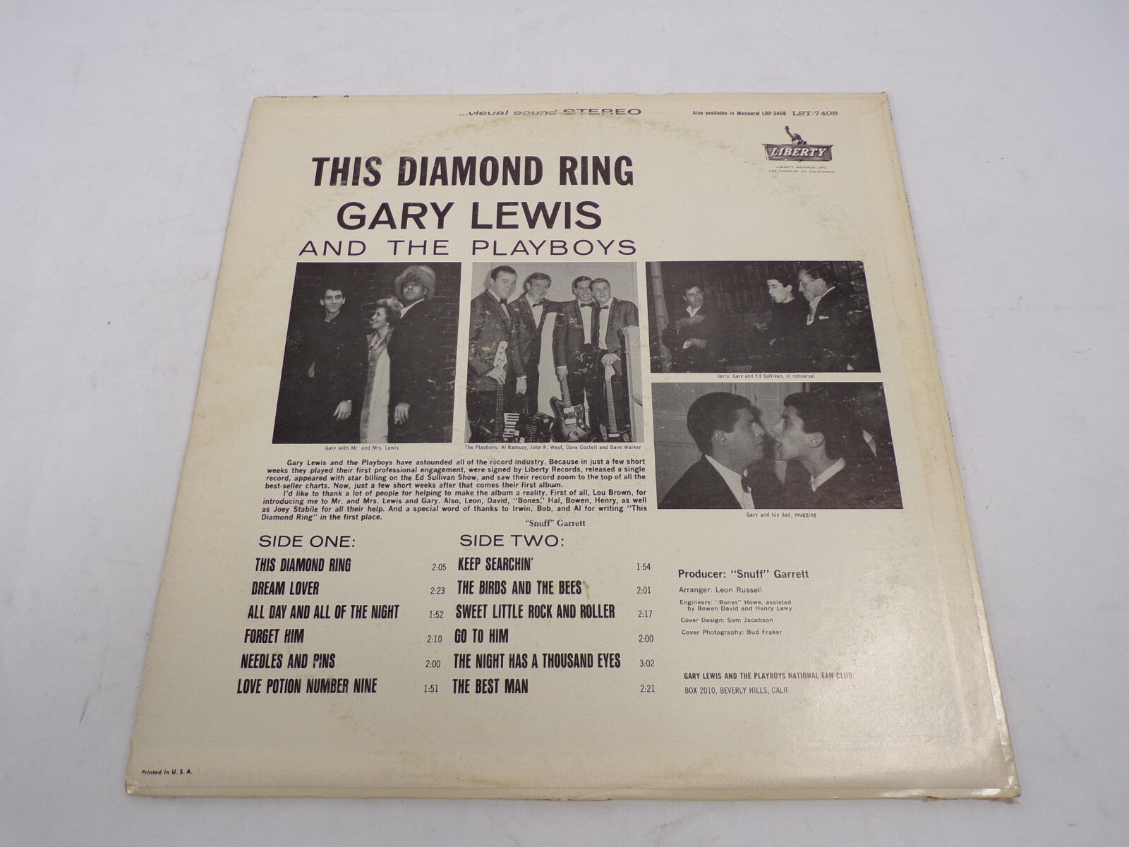 The Diamond Ring Gary Lewis and The Playboys by Leon Russell Vinyl Record