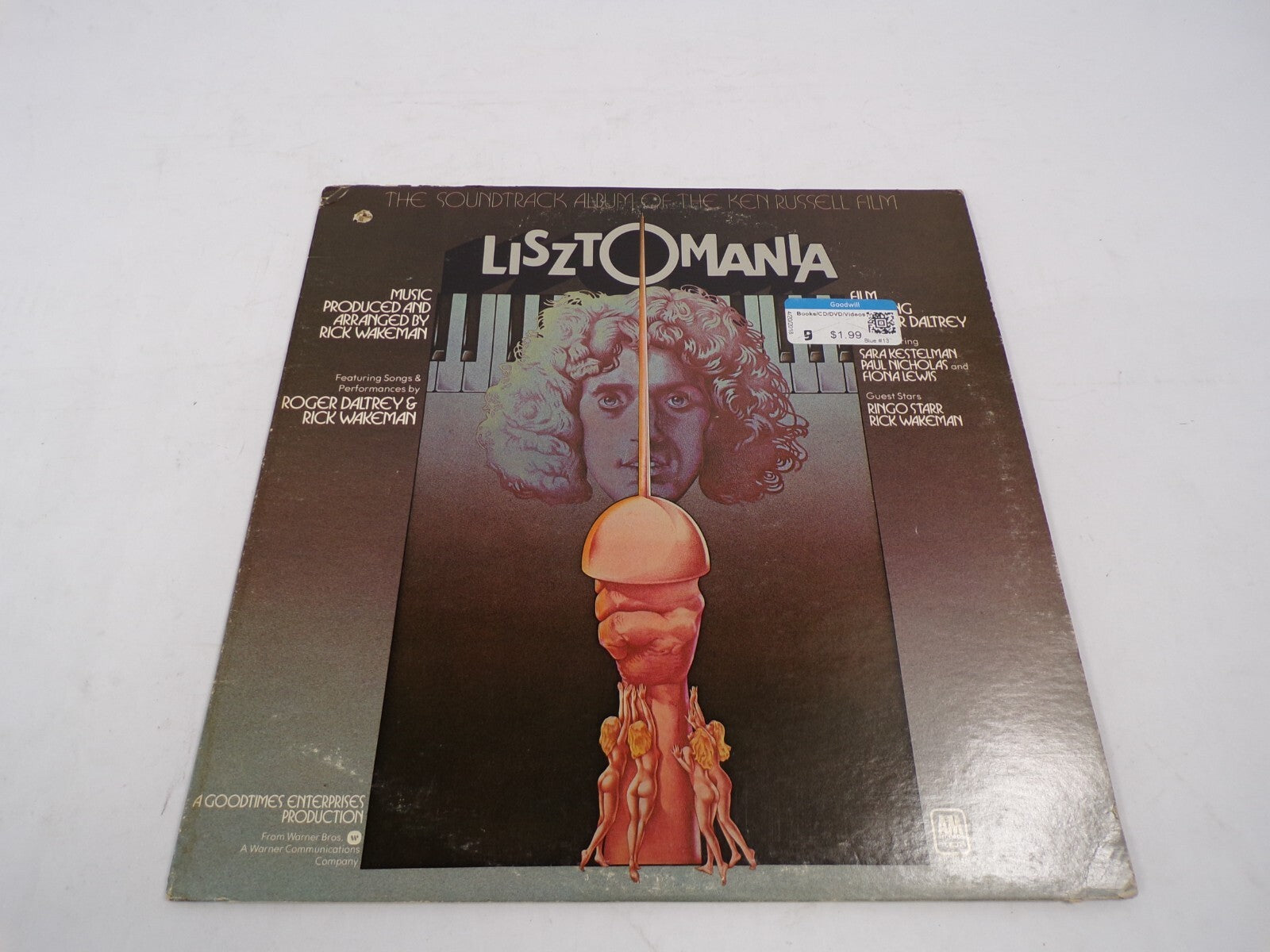 Lisztomania Sound Track Album of The Ken Russell Film Rick Wakeman Vinyl Record