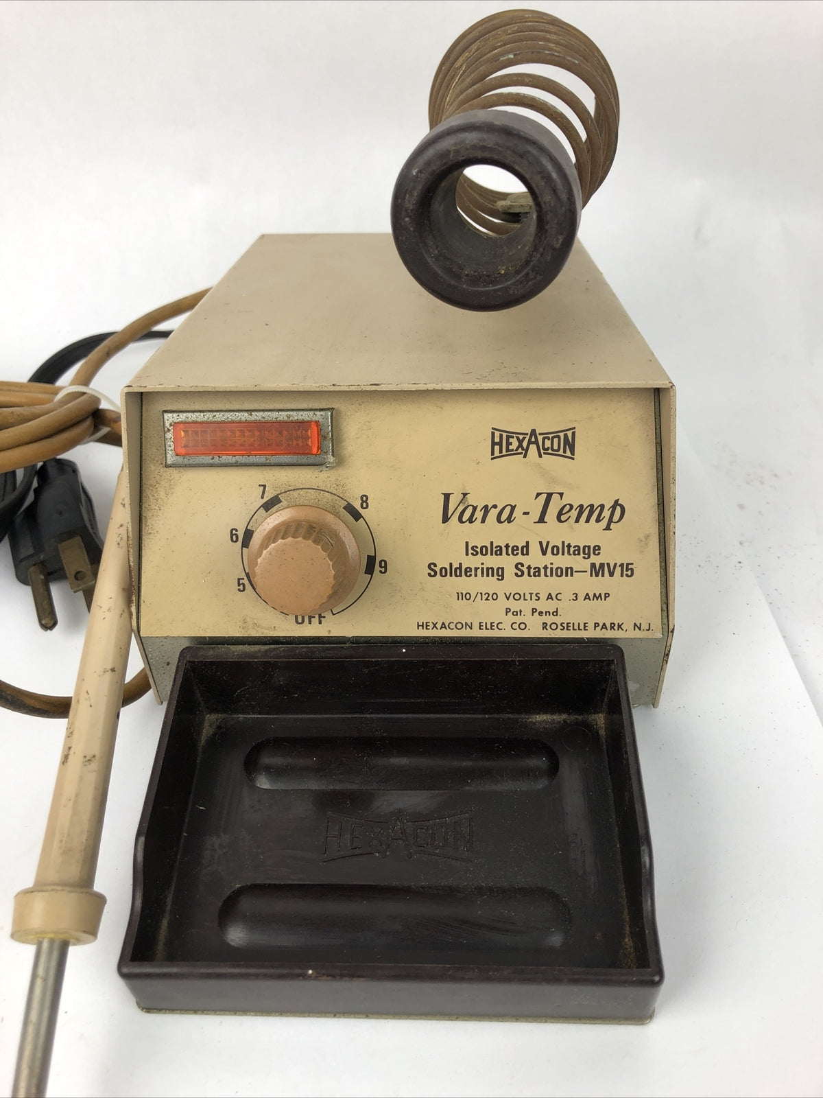 HEXACON MF-15 Isolated Voltage VARA-TEMP SOLDERING STATION 110-120 VOLTS .3 Amp