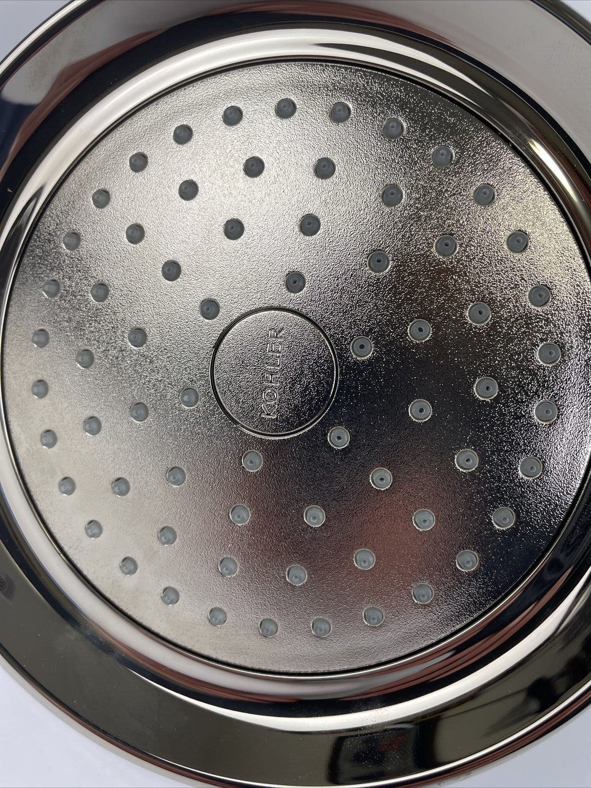 Kohler polished nickel 6 inch shower head with 10 inch shower arm
