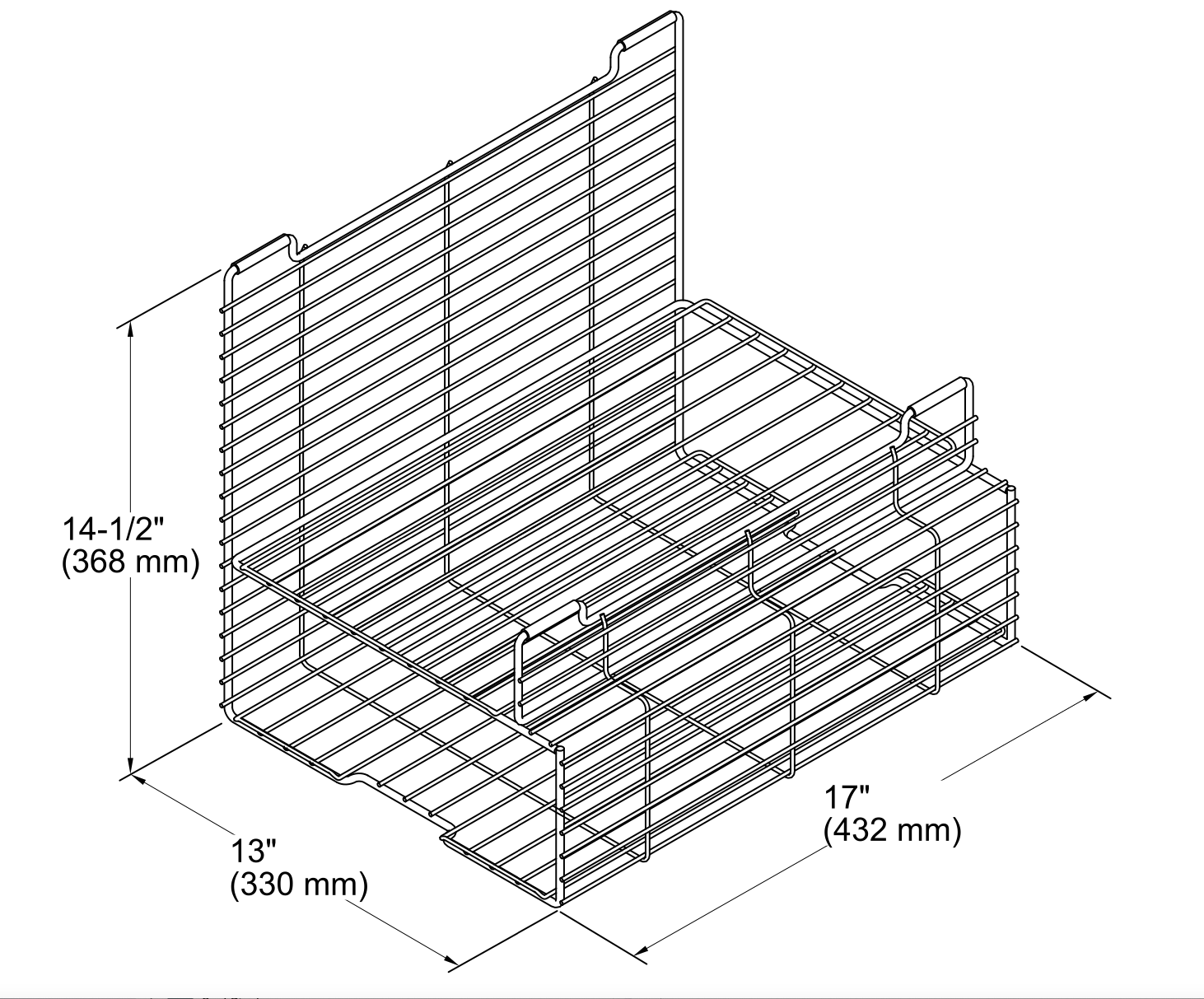 Kohler K-6236-ST stainless steel accessory storage rack 17 inch by 14.5 inch by 13 inch organizer