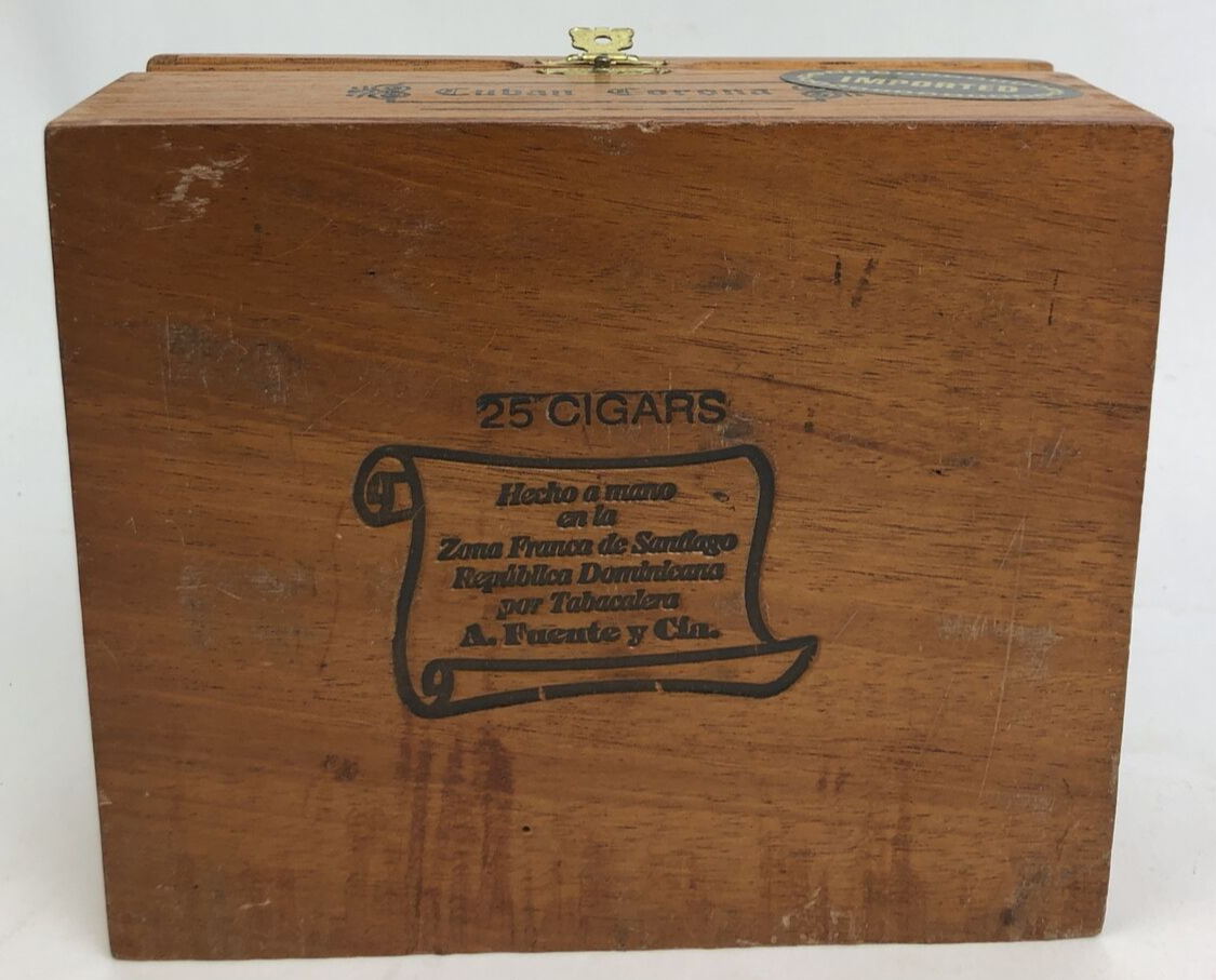 Arturo Fuente Short Story Wood Cigar Box Jewelry Trinket Trapezoid Dominican Rep