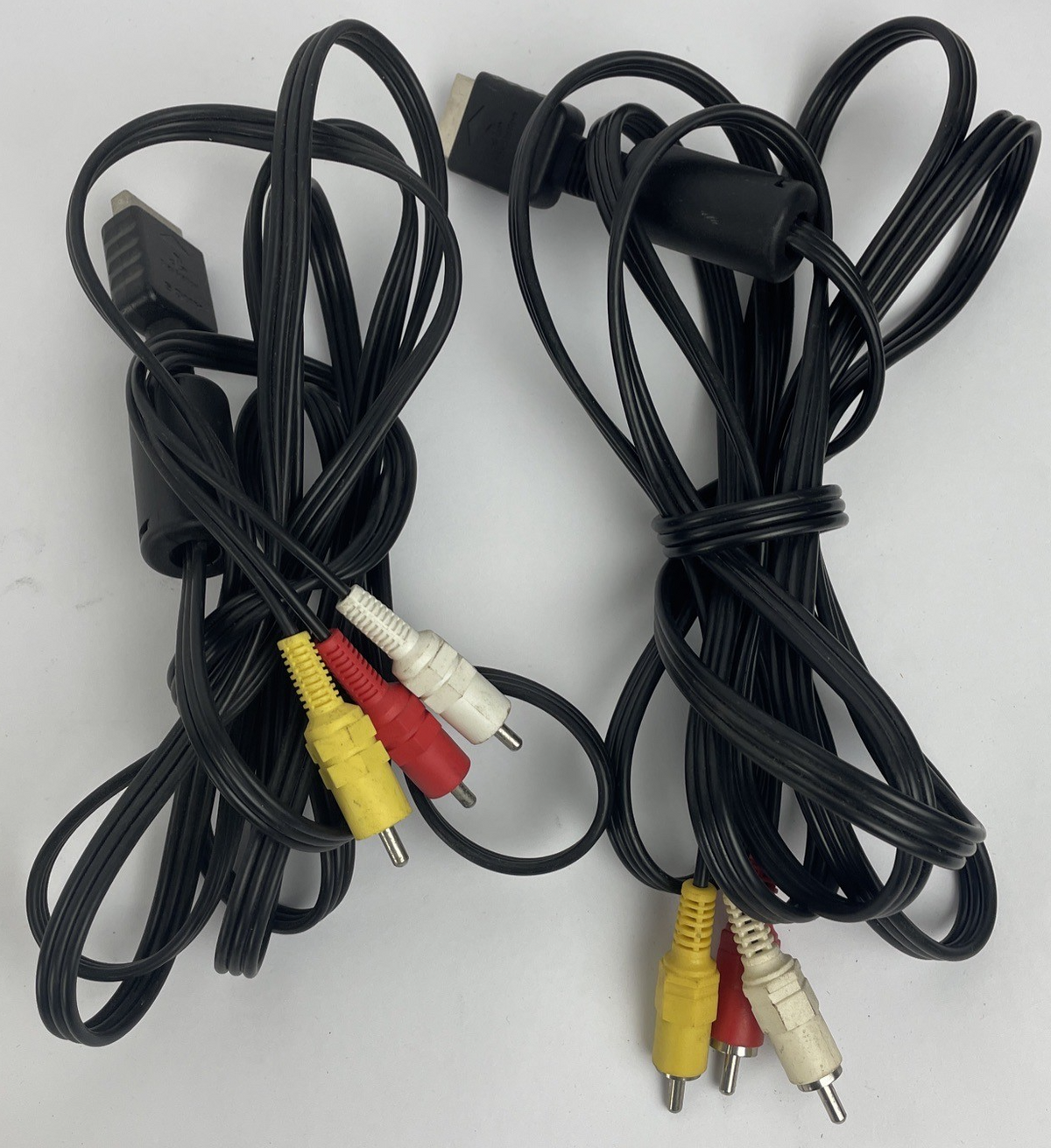 2 x Genuine Sony OEM RCA AV Audio/video Cable For PlayStation PS1 PS2 PS3 6Z