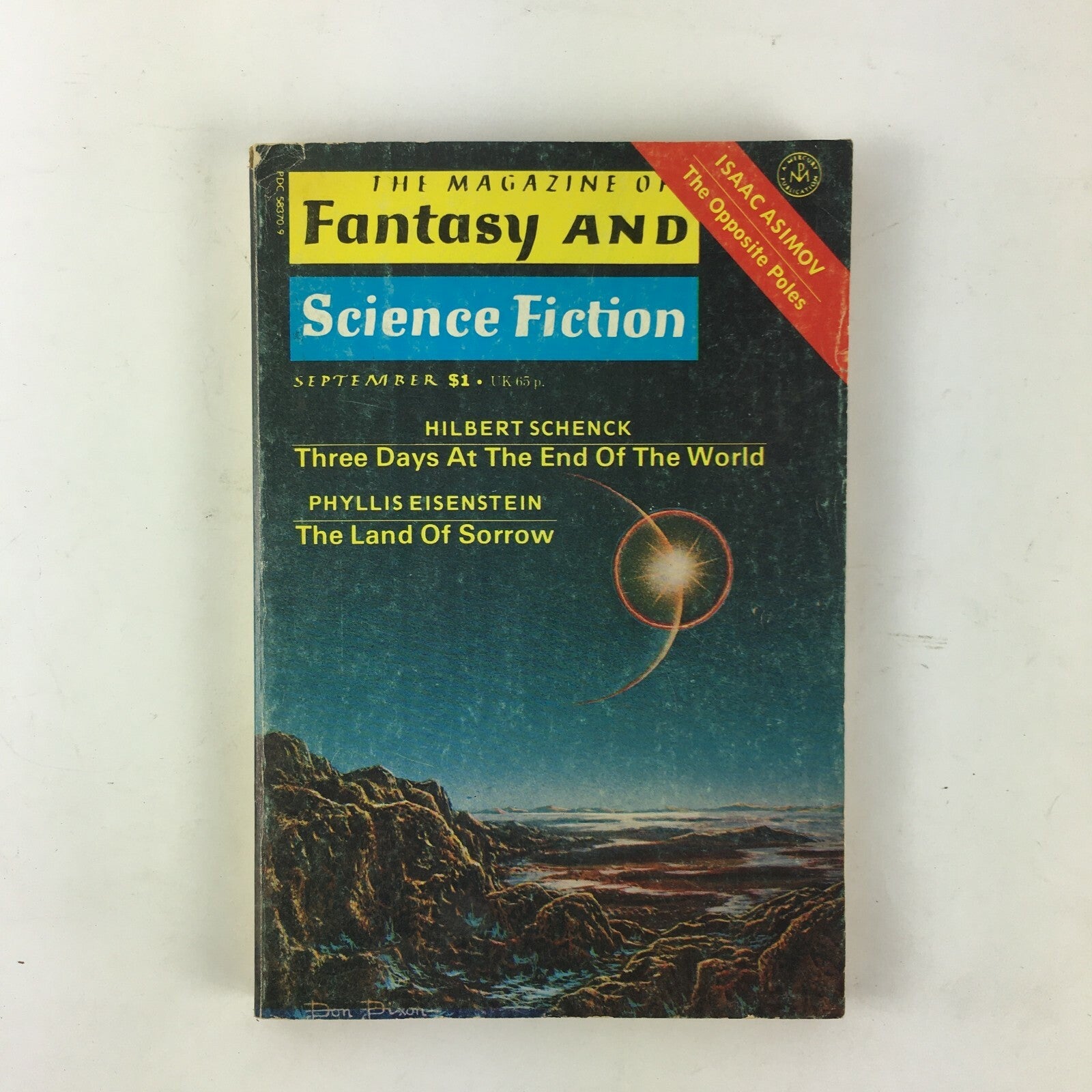 September Fantasy & Science Fiction Magazine Hilbert Schenck Phyllis Eisenstein