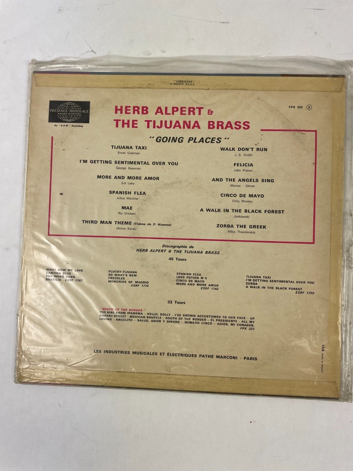 Herb Alpert Tijuana Brass Going Places Tijuana Taxi More And More Vinyl Record
