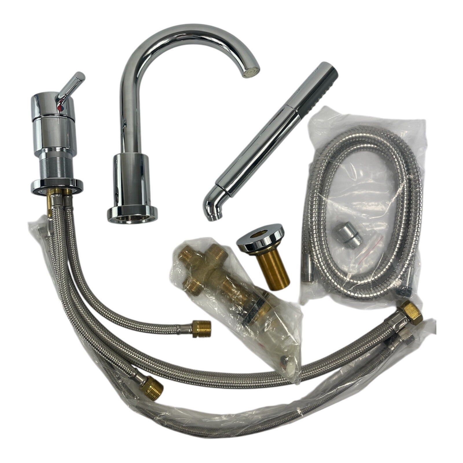 Riobel Riu 3-piece deck mount tub filler with hand shower