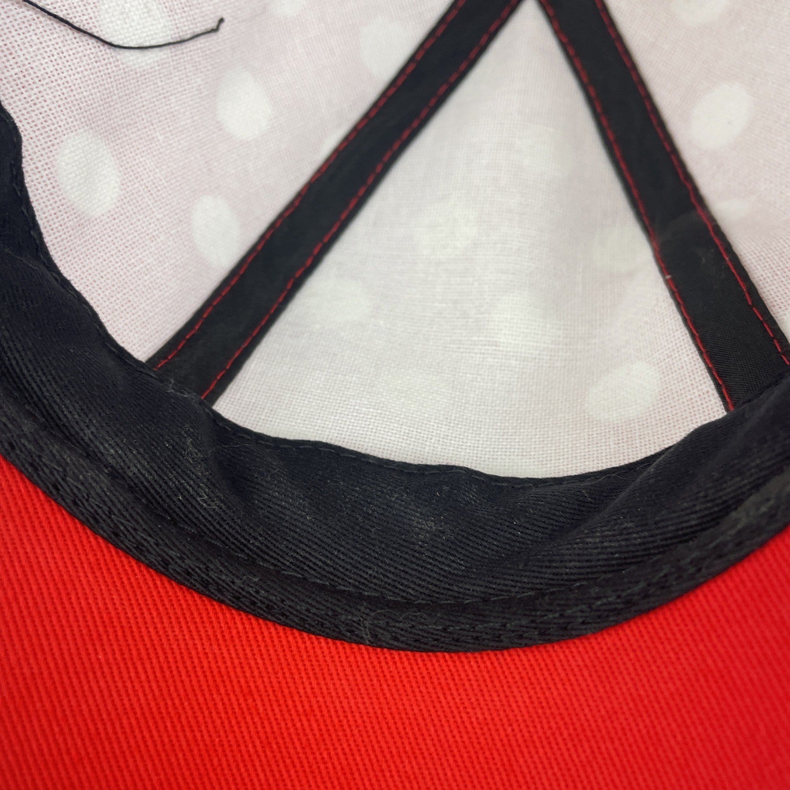 Minnie Mouse red polka dot bow ears adjustable cap hat OSFM