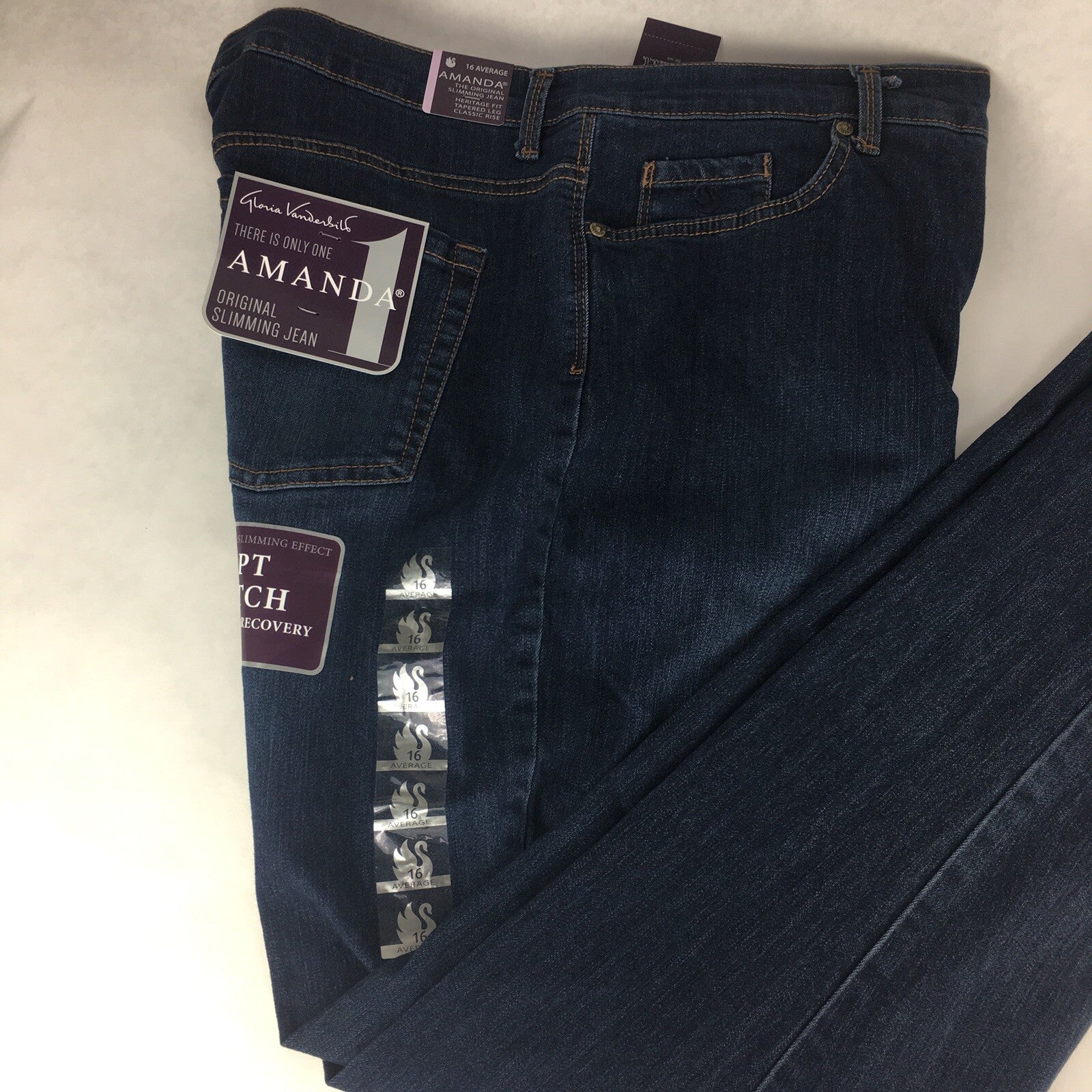 Gloria Vanderbilt Amanda Original Slimming jeans Size 16 average