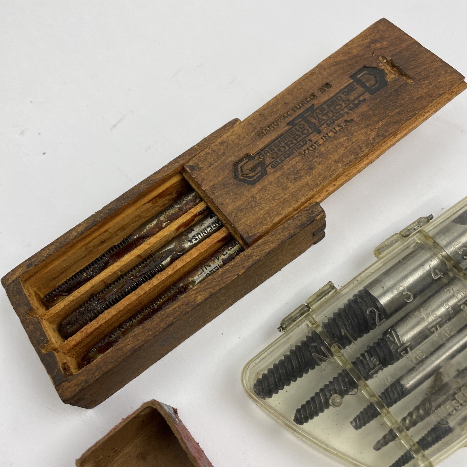 Vintage Tap & Die Mixed Lot 75 + Greenfield West Germany R&N Handle w Case LOOK