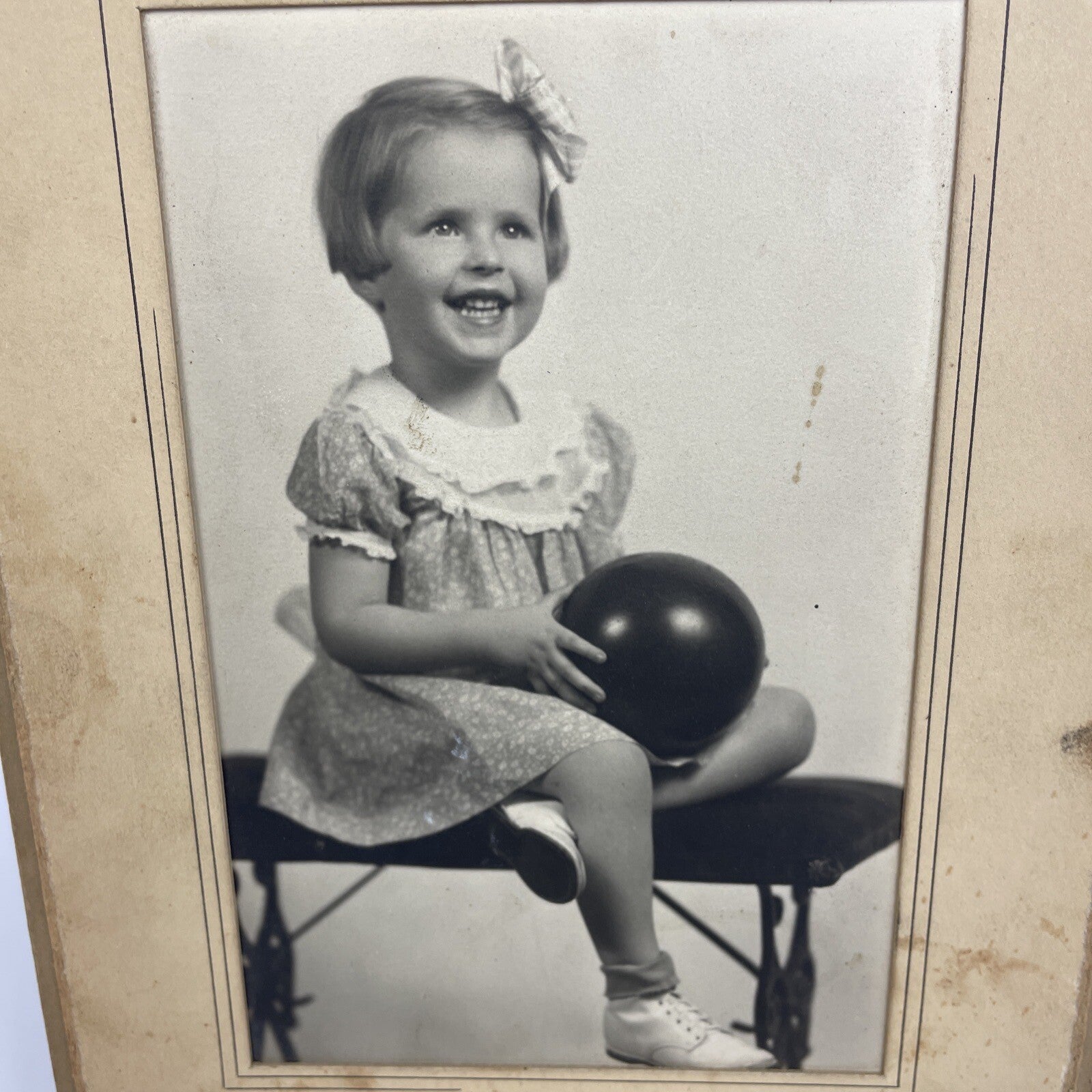 Mid Century Photograph By Austin Studios California Portrait Foldable Lil' Girl