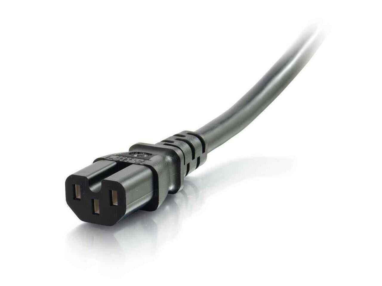 C2G 10341 14 AWG 250 Volt Power Cord - C14 to C15, TAA Compliant, Black 6 Feet
