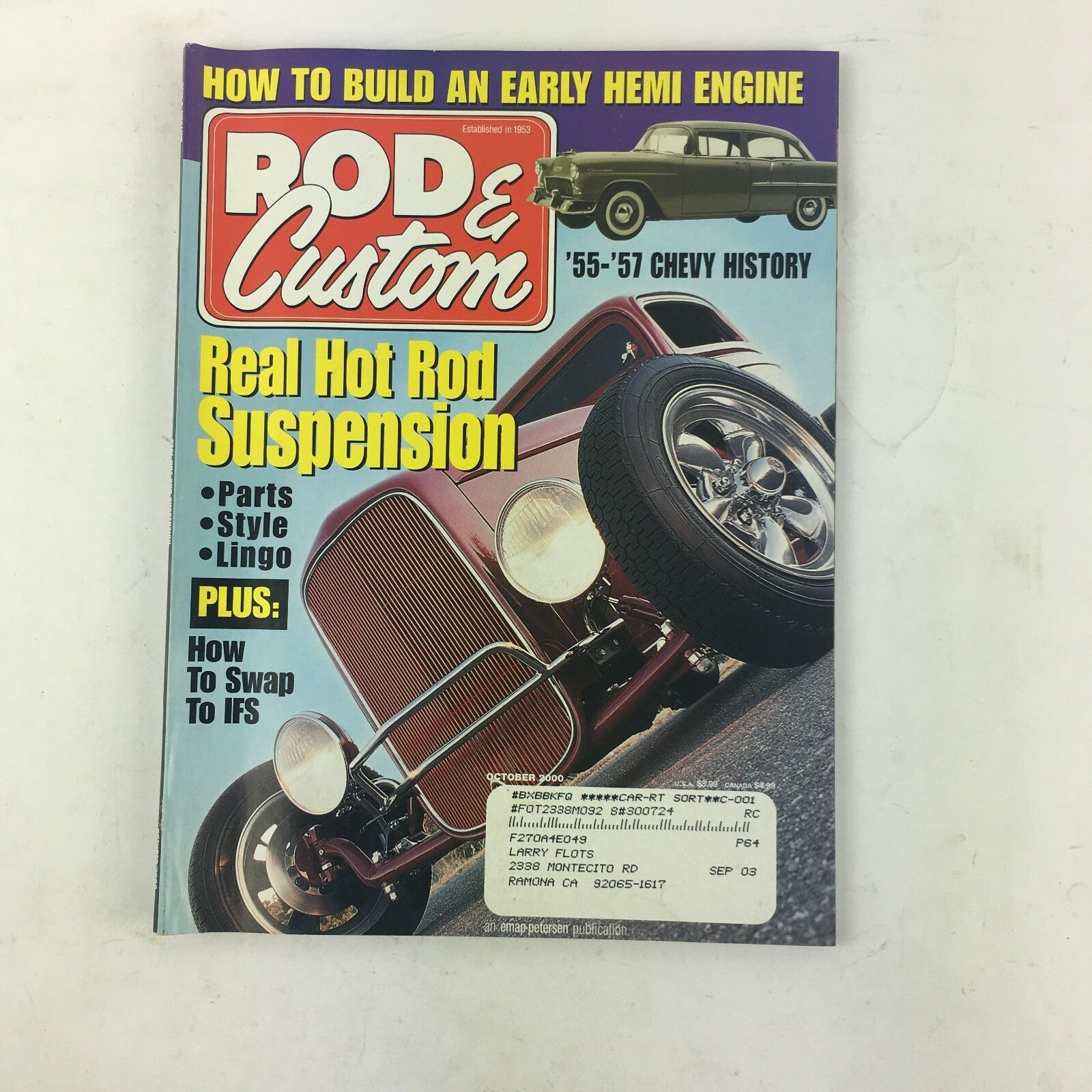 October 2000 Rod & Custom Magazine Real Hot Rod Suspension Parts Style Lingo