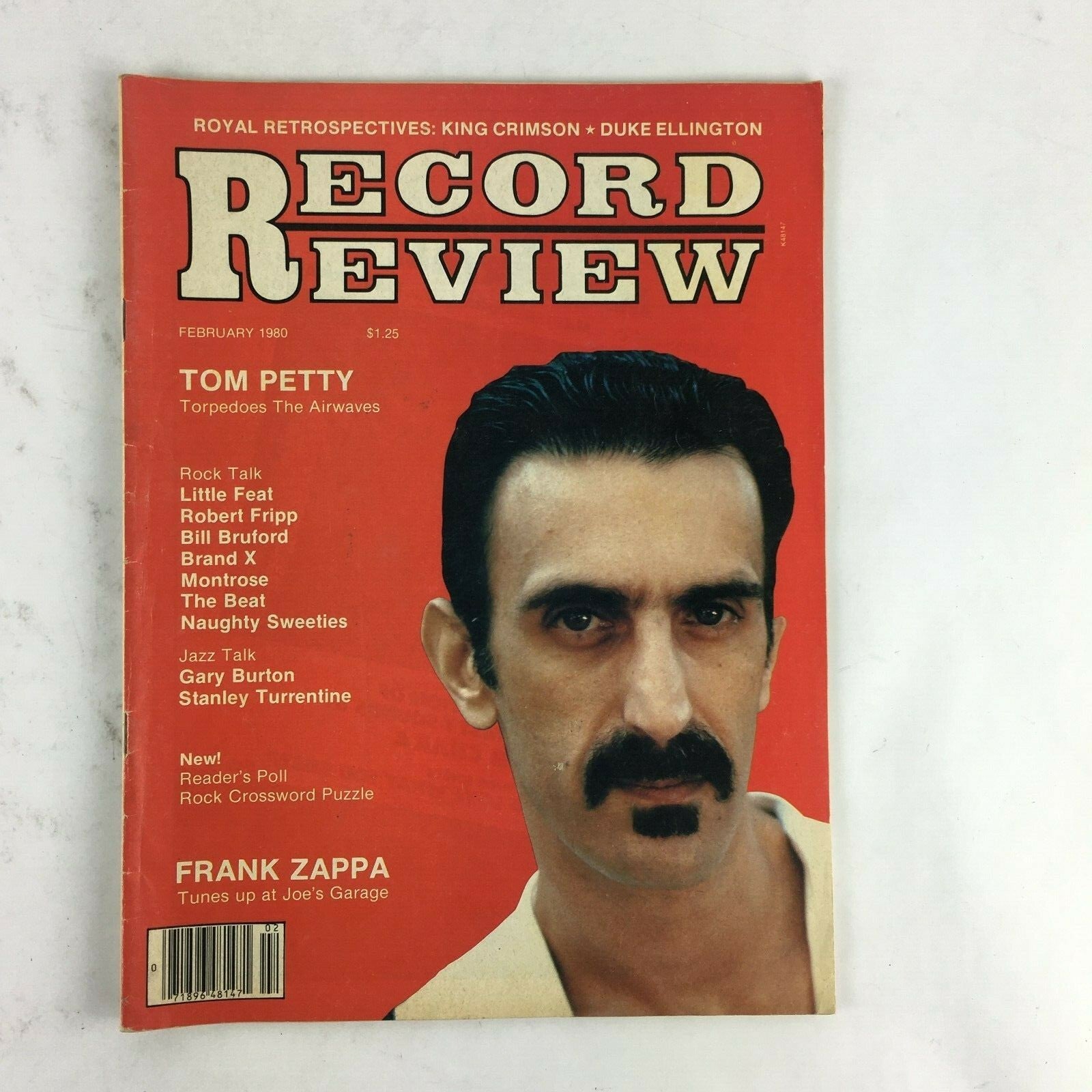 February 1980 Record Review Magazine Tom Petty Frank Zappa Gary Burton Brand X