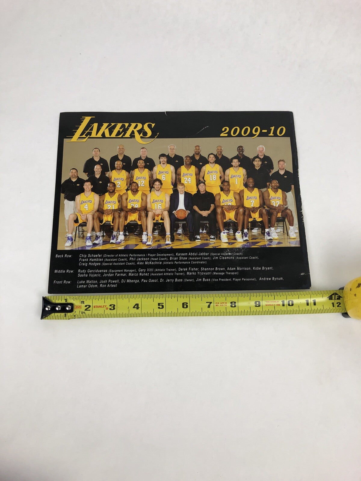 2009-10 LOS ANGELES LAKERS 8X10 TEAM PHOTO BASKETBALL PICTURE NBA LA Kobe Bryant