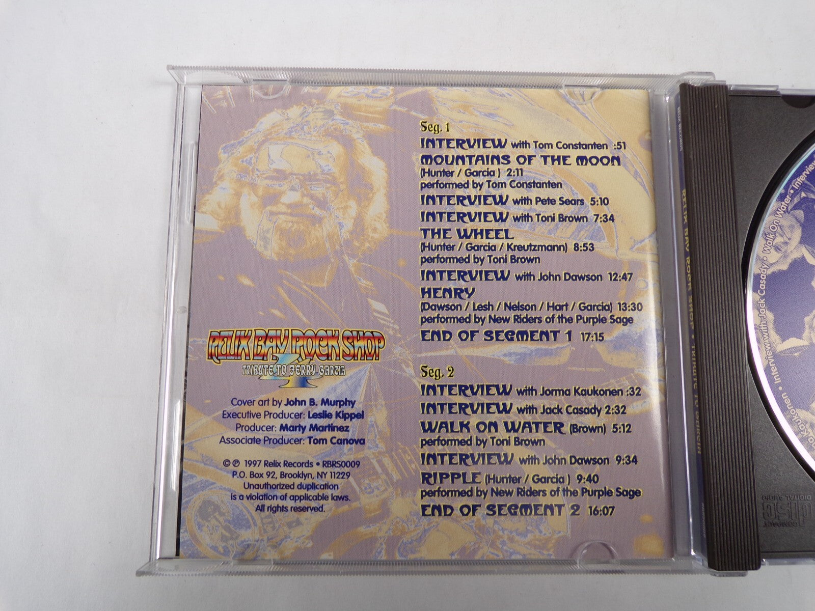 Relix Bay Rock Shop Tribute To Garcia Interview The Wheel CD#55