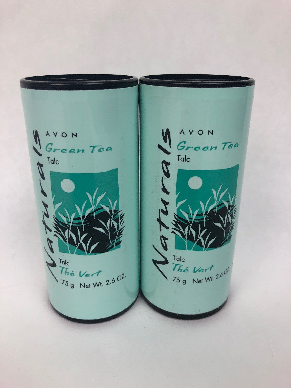 2 x Avon Naturals Green Tea Talc Full Size - 2.6 oz - NEW SEALED - Discontinued