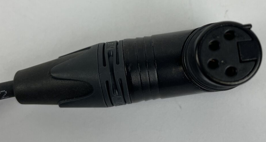 Laird Lemo 2-Pin Male to Neutrik 4-Pin XLR Female Teradek Power Cable - 12"