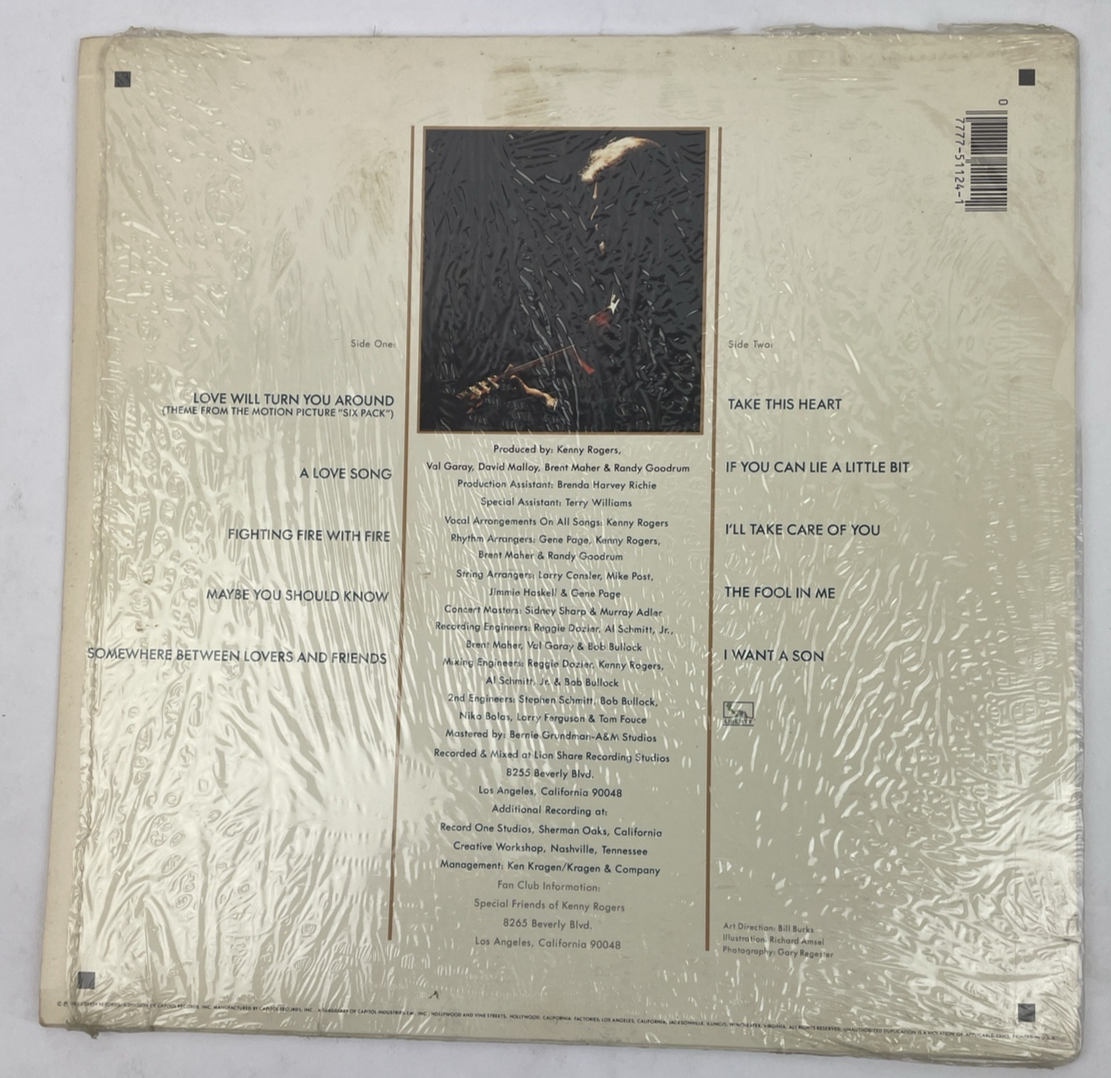 Kenny Rogers Love Will Turn You Around Record Album Vinyl LP w Insert Advert