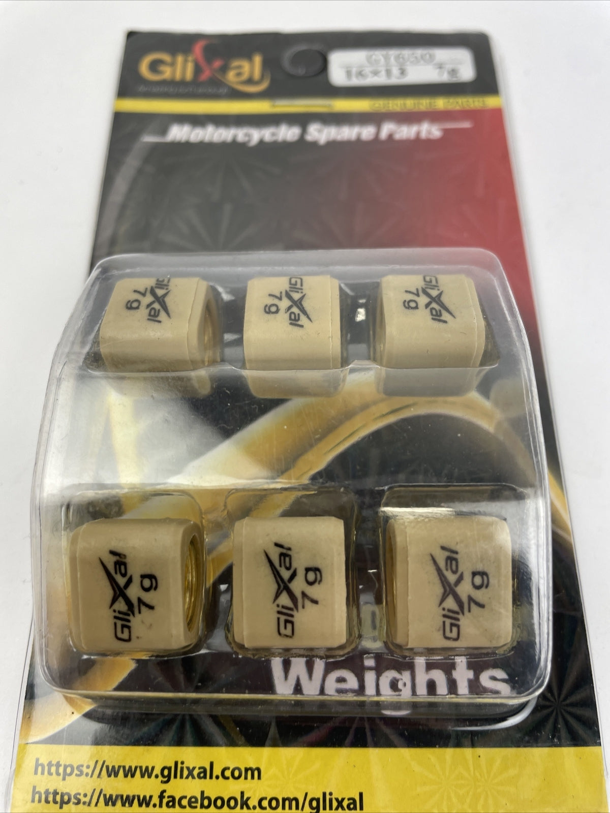 NEW GY650 PERFORMANCE SLIDING VARIATOR RACE ROLLER WEIGHTS 7g 16 x 13 SCOOTER