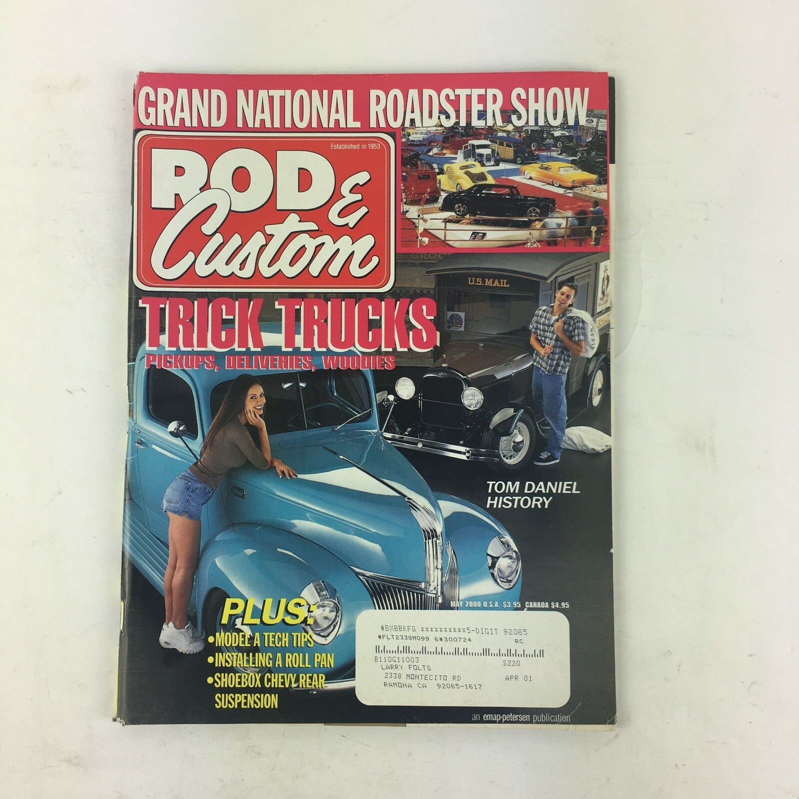 May 2000 Rod & Custom Magazine Trick Trucks Pickups, Deliveries, Woodies Tech..
