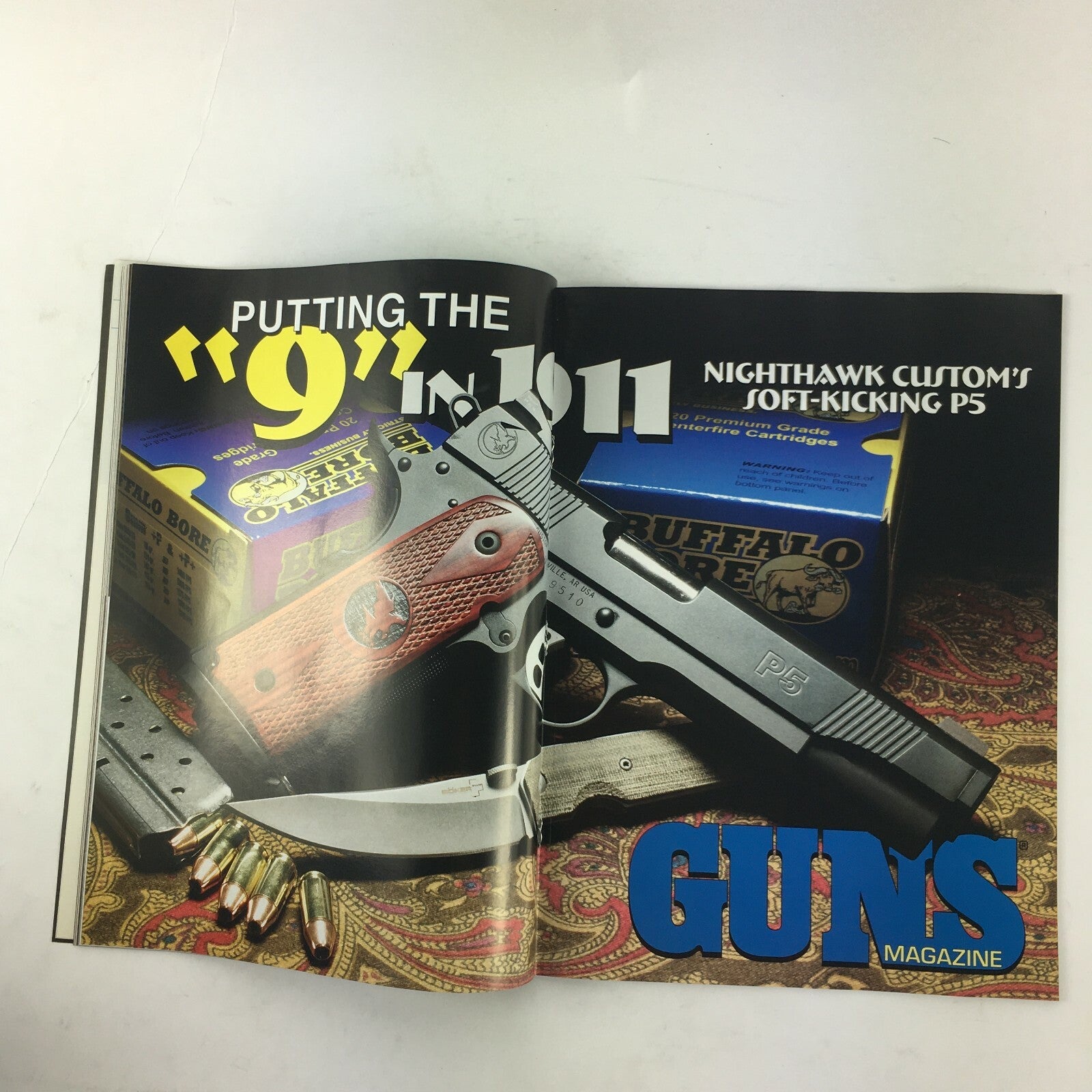 March 2015 Guns Magazine Nighthawk's Perfected Parabellum .243 Winchester .357