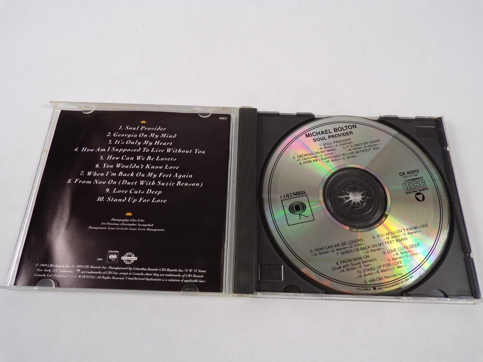 Michael Bolton Soul Provider Georgin On My Mind It's Only My Heart How Am CD#46