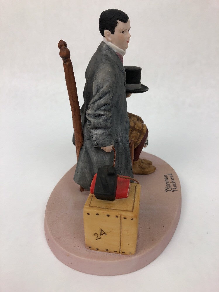 1980 NORMAN ROCKWELL Self-Portrait Danbury Mint from 12 Porcelain FIGURINE