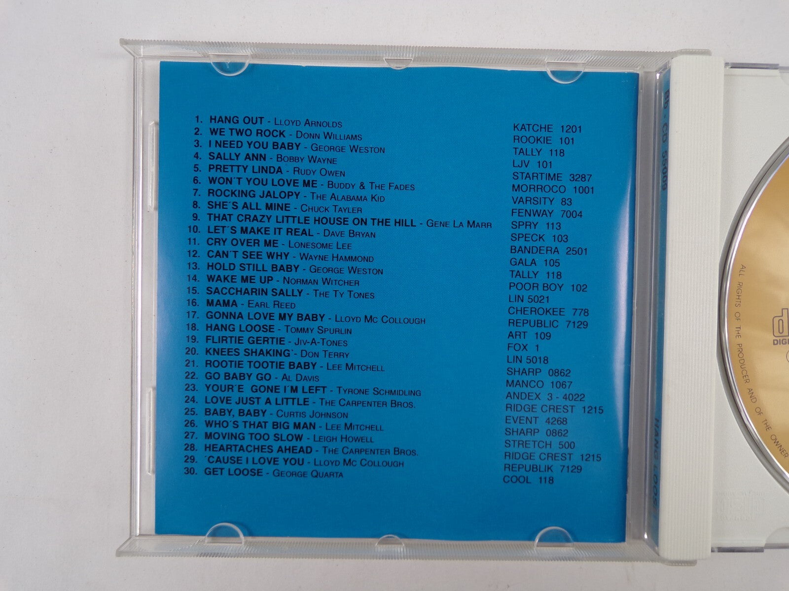 Hang Loose I Need You Saccharin Sally Pretty Linda Buffalo Bop CD #18