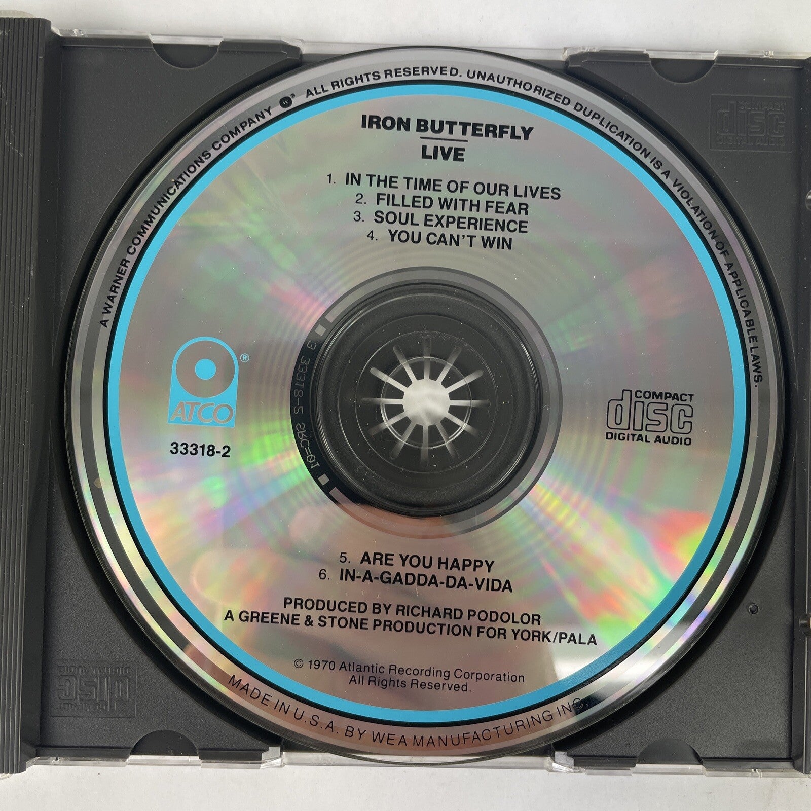 IRON BUTTERFLY - Iron Butterfly Live CD (1989) #28