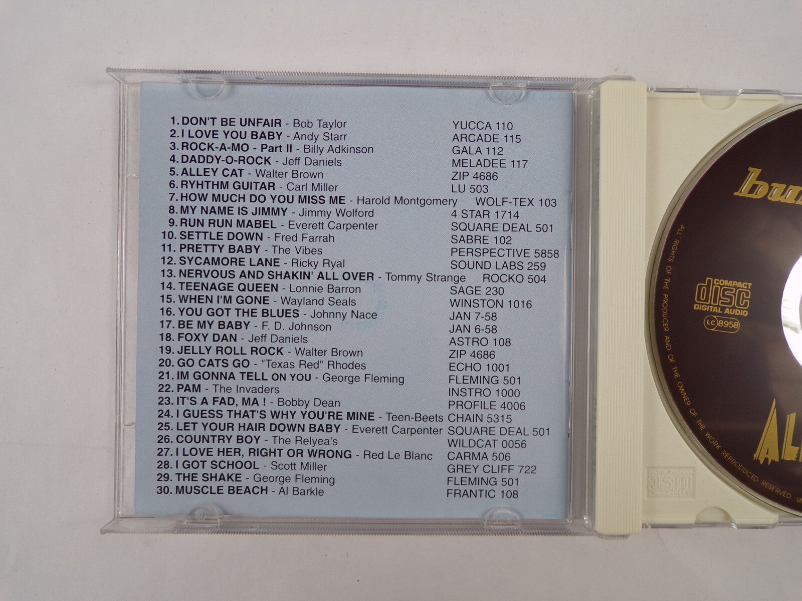 Alley Cat Let Your Hair Down Baby Muscle Beach Buffalo Bop CD #18
