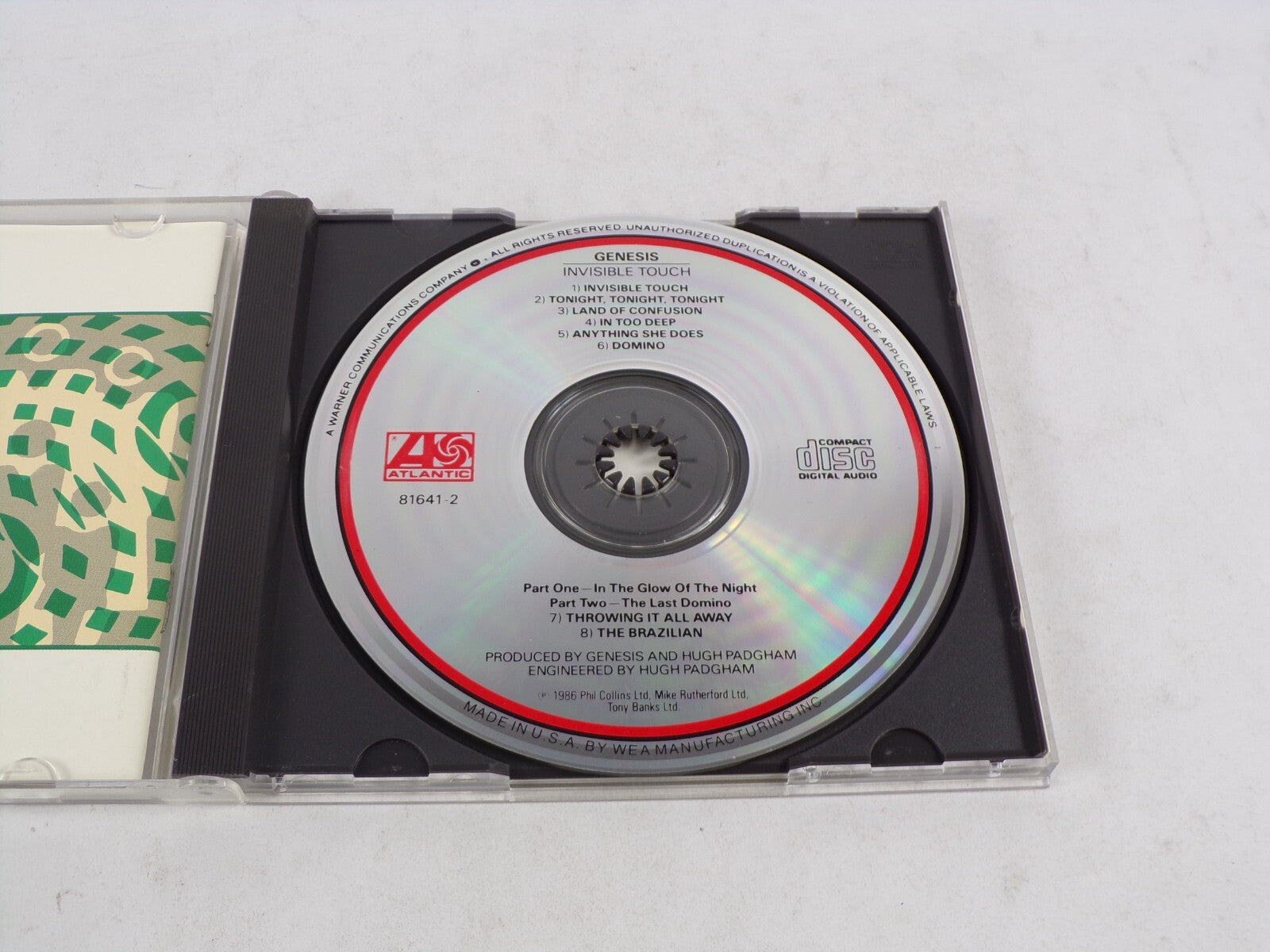 Genesis Invisible Touch Invisble Touch Tonight Land Of Confusion Domino CD#54