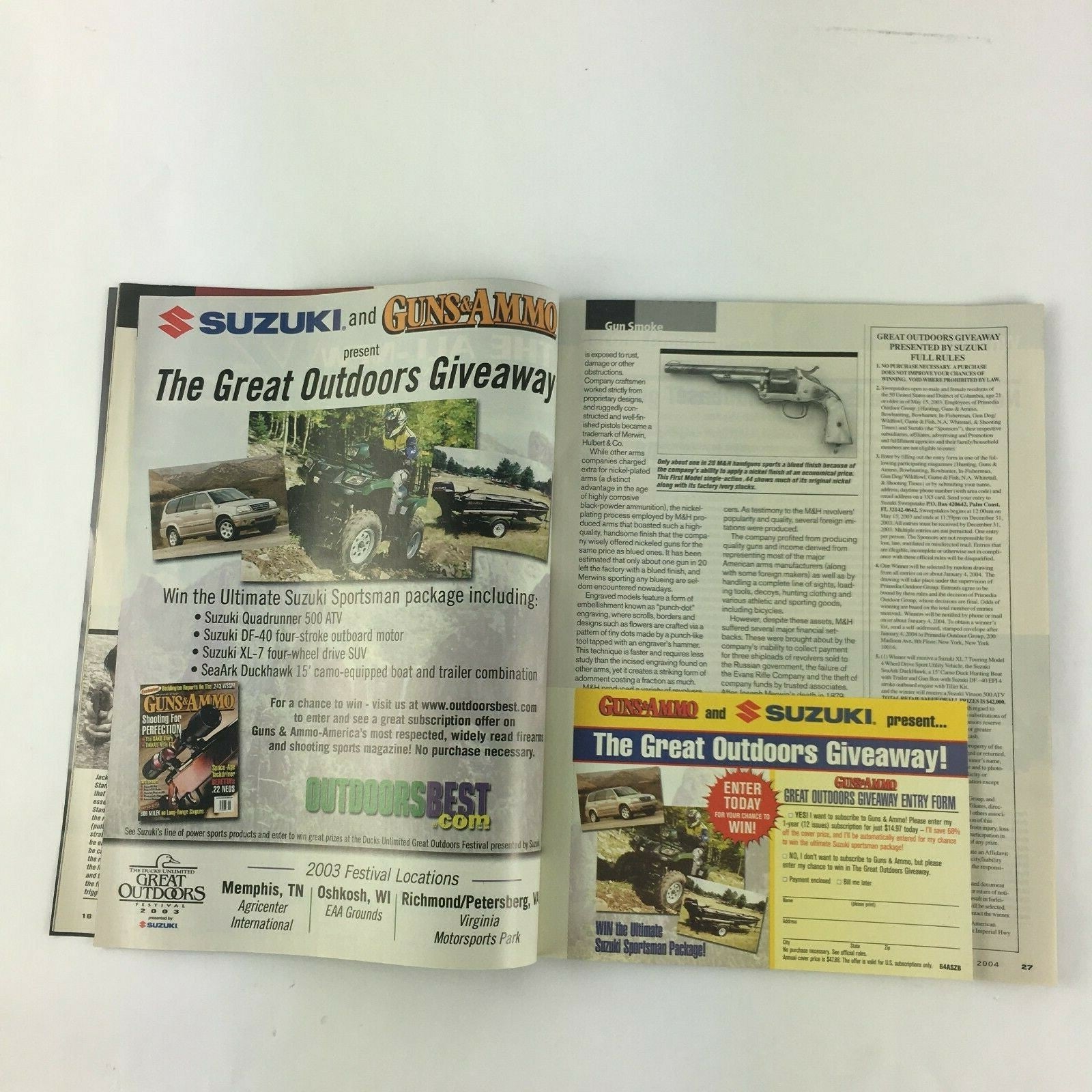 January 2004 Guns & Ammo Magazine New For 2004 Rifles Shotguns Handguns Optics
