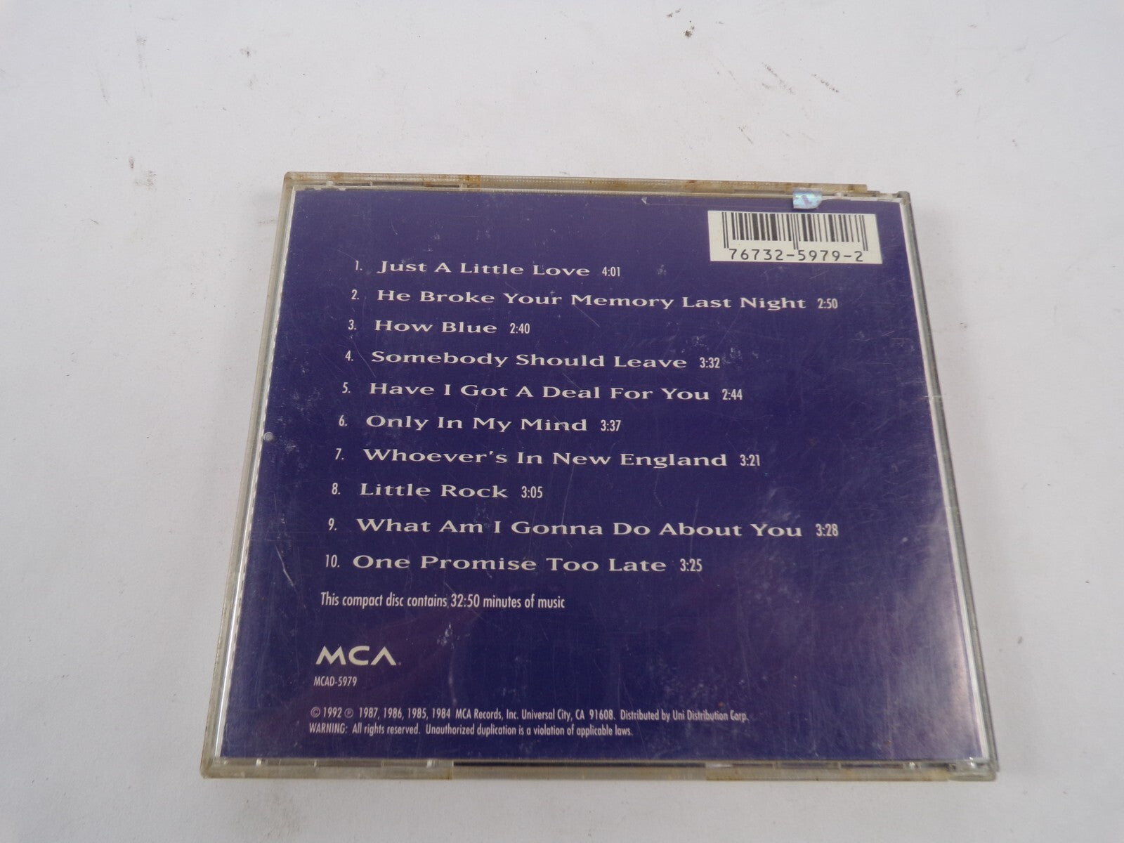 Reba Mc Entire's Greatest Hits Just A Little Love How Blue Only In My Mind CD#16