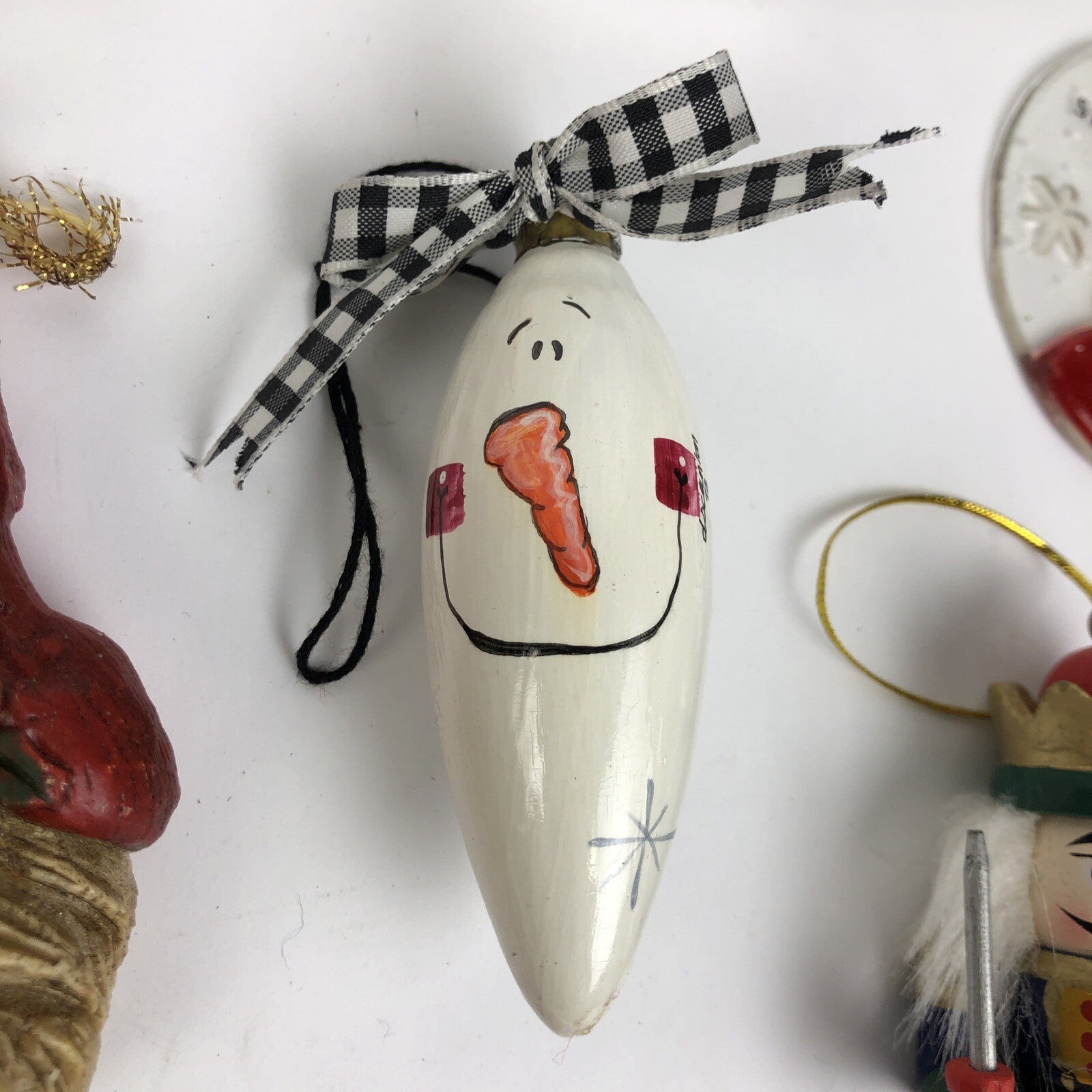 Collection Lot 8 Vintage Christmas Ornaments Nutcracker Snowman Boyds Collection