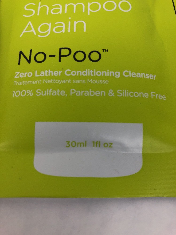 DEVACURL No-Poo Zero Lather Conditioning Cleanser Sample Size 1 fl oz x 5 Pcks