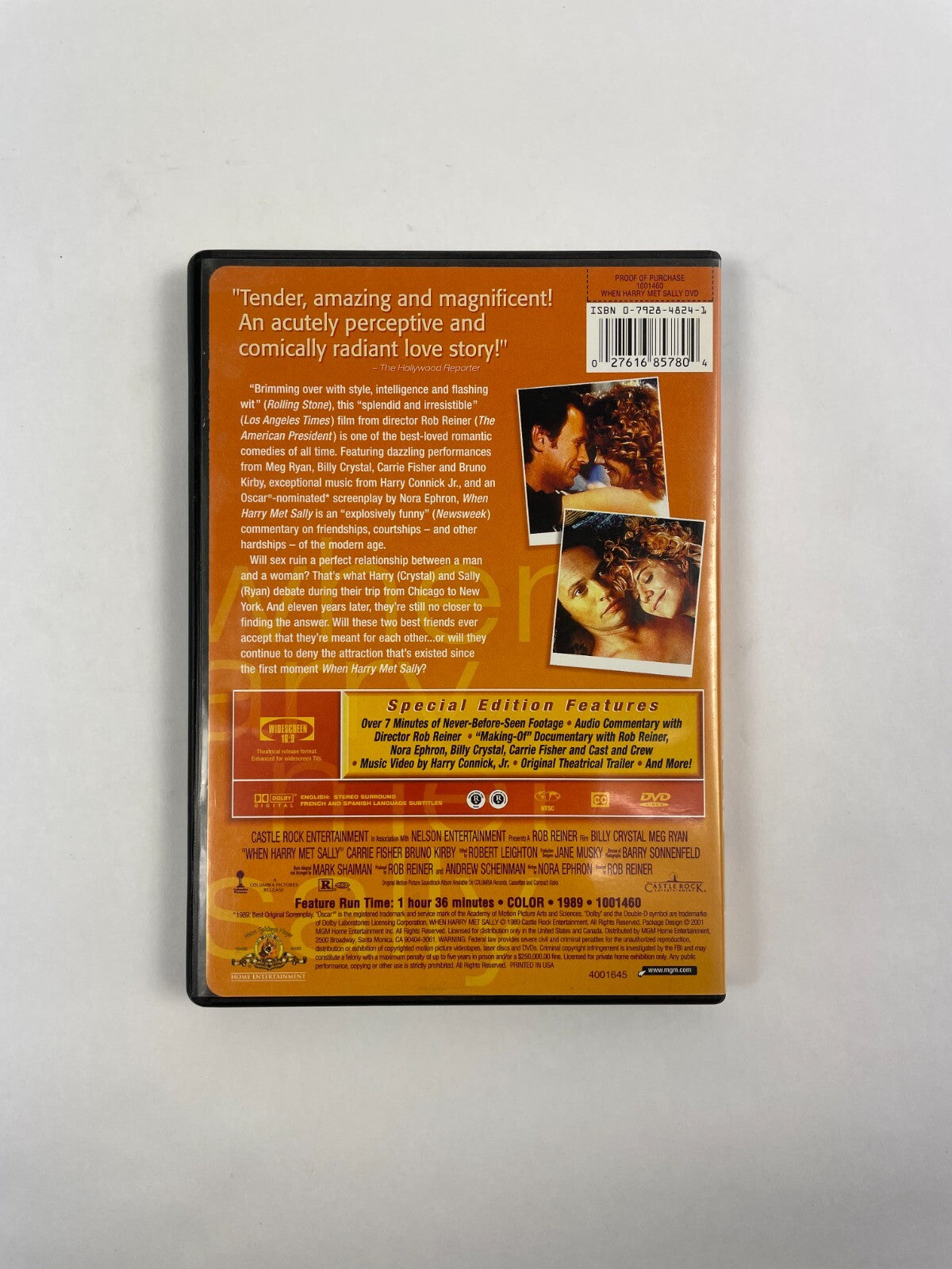 Billy Crystal Meg Ryan When Harry Met Sally Romantic and Funny DVD Movie