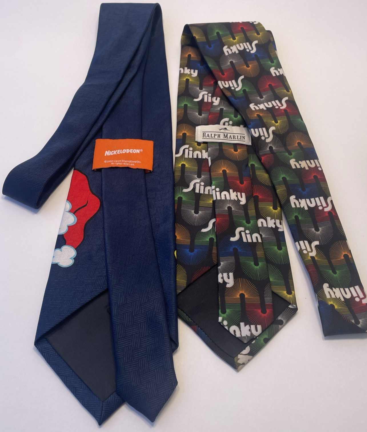 Looney Tunes, Disney, Sponge BOB, SLINKY Mens Neck Tie Bugs Bunny Taz LOT OF 9