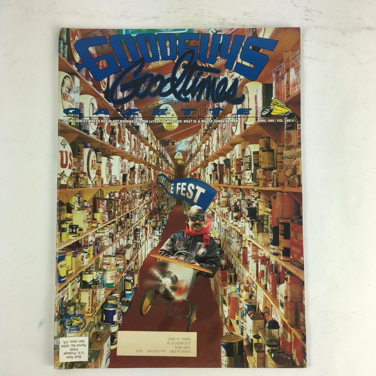 April 1995 Goodguys Goodtimes Gazette Magazine Treasure Fest