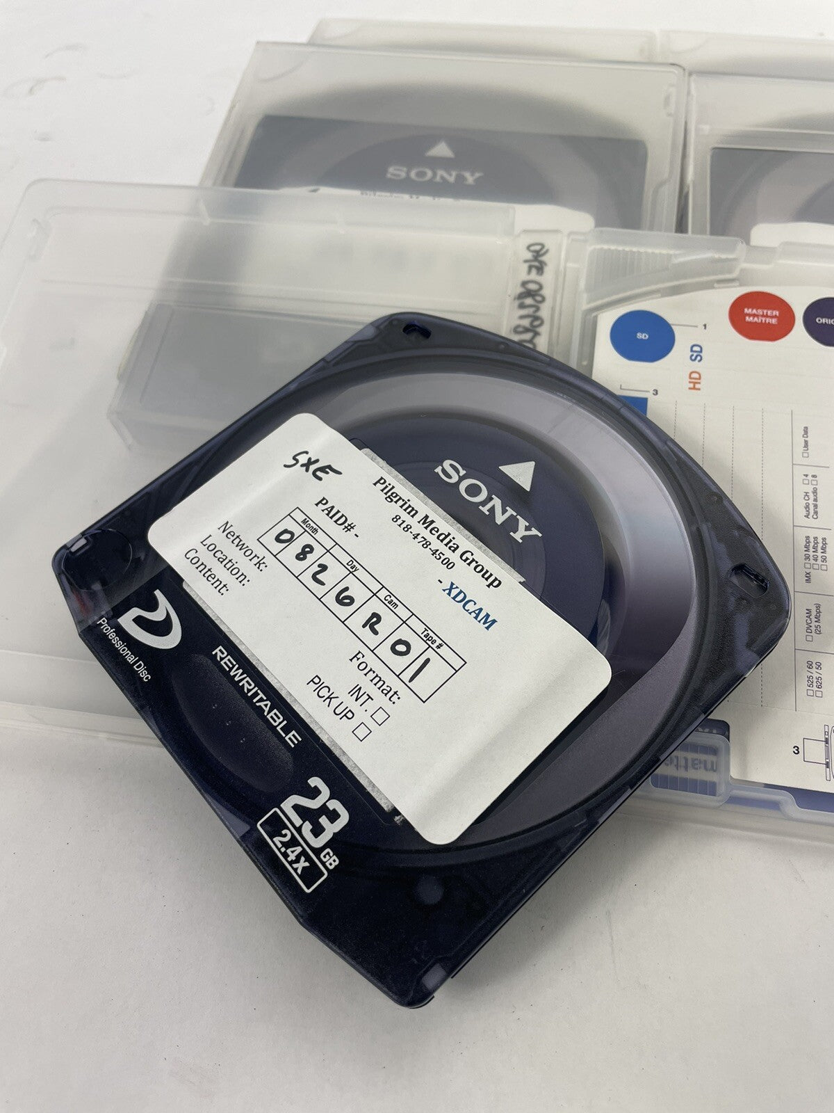 Lot of 5: Sony PFD23A 23GB Rewritable Professional Optical Disc for XDCAM 5-pack