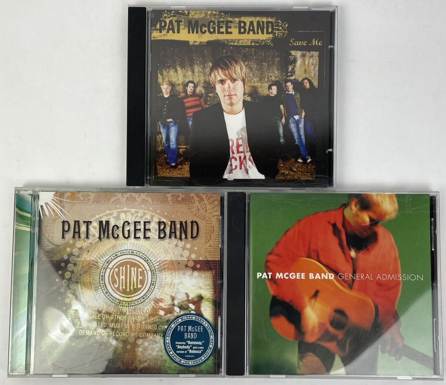 3 x Pat McGee Band CD lot - Shine 2000 - Save Me 2005 - General admission 1998 M