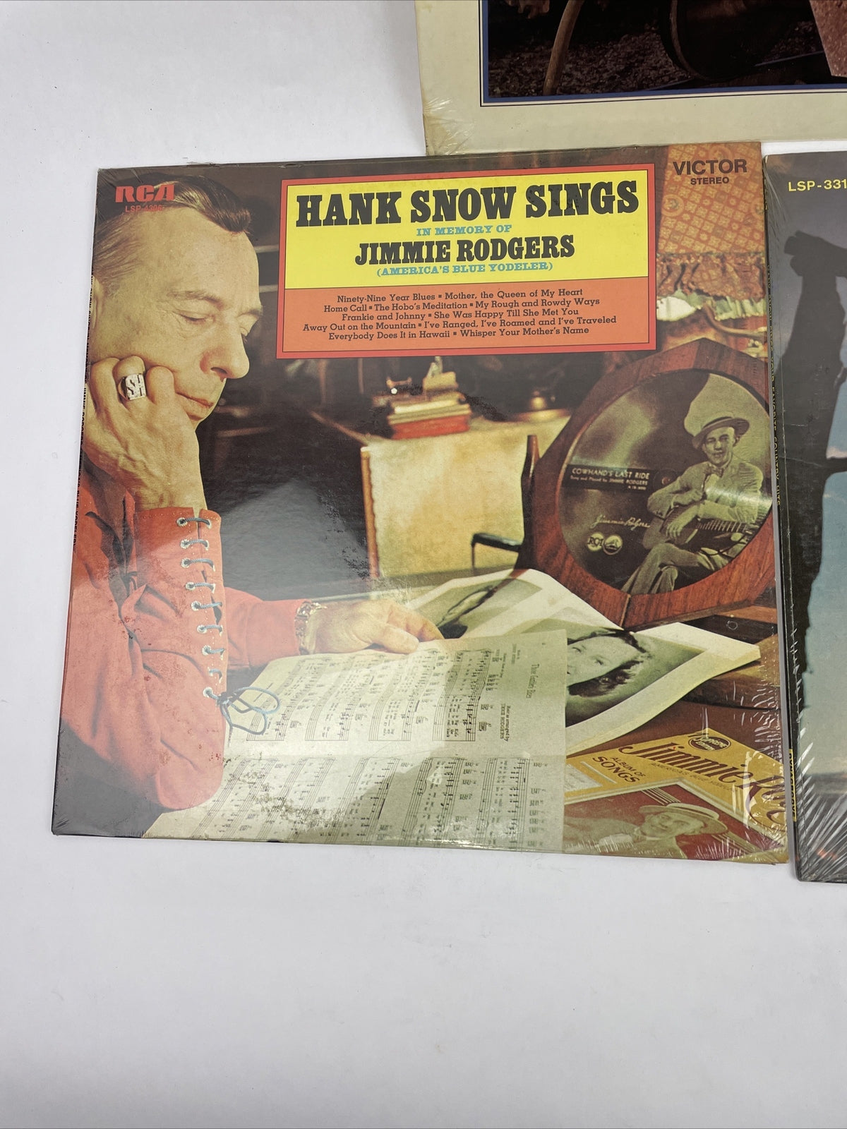 3 x HANK SNOW - Tracks & Trains - In Memory of Jimmy Rodgers + LP Vinyl Record