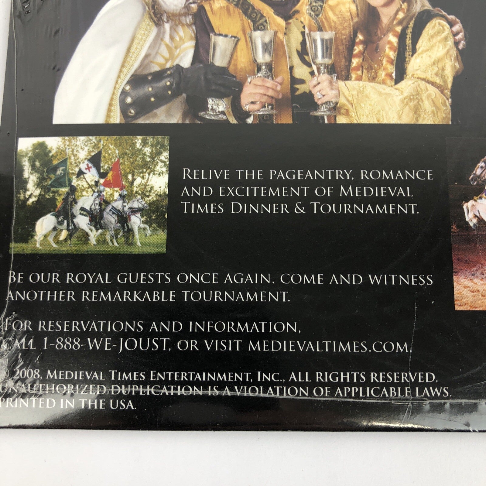 MEDIEVAL TIMES DINNER & TOURNAMENT DVD BRAND NEW SEALED Behind the Scenes