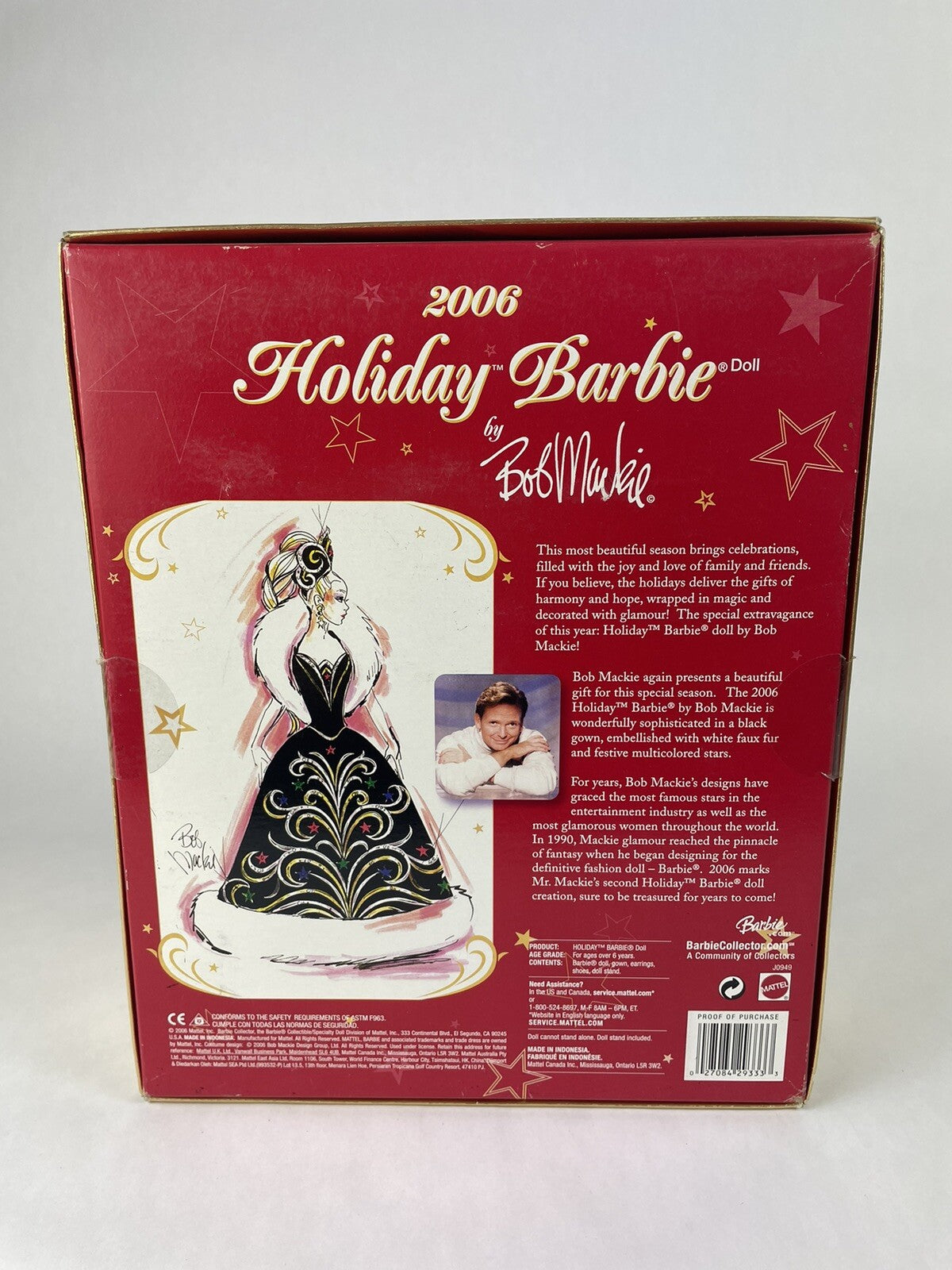 Mattel 2006 Holiday Barbie Doll by Bob Mackie- (J0949) NEW IN BOX