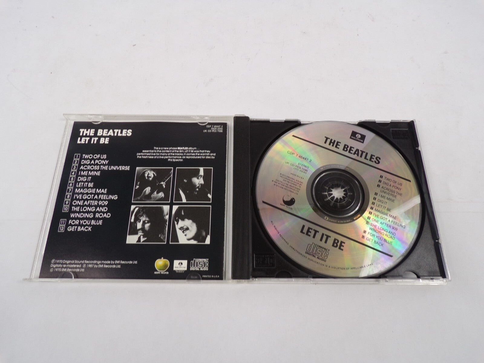 The Beatles Let It Be Two Of Us Dig A Pony Across The Universe Let It Be CD#26